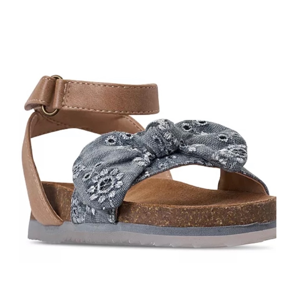BearPaw Girls' Genesis Ankle Strappy Sandals Size 1 - Picture 1 of 8